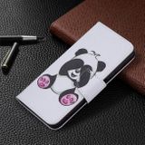 Peňaženkové kožené puzdro Drawing na Xiaomi Redmi Note 10/10S - Panda