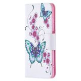 Peňaženkové kožené puzdro Drawing na Xiaomi Redmi Note 10/10S - Peach Blossom Butterfly