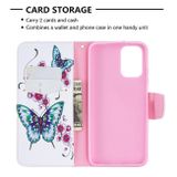 Peňaženkové kožené puzdro Drawing na Xiaomi Redmi Note 10/10S - Peach Blossom Butterfly