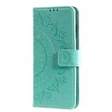 Peňaženkové kožené puzdro Totem Flower na Samsung Galaxy A71 5G – Zelená