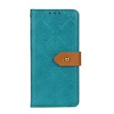 Peňaženkové kožené puzdro FLORAL na Xiaomi Redmi Note 10 5G - Modrá