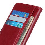 Peňaženkové kožené puzdro NAPPA na Xiaomi Mi 11 Lite - Vínovo červená