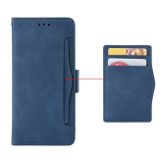Peňaženkové kožené puzdro Calf Pattern na Xiaomi Redmi Note 10/10S - Modrá