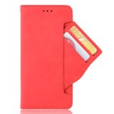Peňaženkové kožené puzdro Calf Pattern na Xiaomi Redmi Note 10/10S - Červená