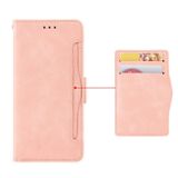 Peňaženkové kožené puzdro Calf Pattern na Xiaomi Redmi Note 10/10S - Ružová