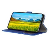 Peňaženkové kožené puzdro CROCODILE na Samsung Galaxy S21 FE - Modrá