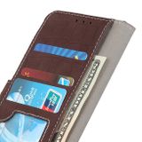 Peňaženkové kožené puzdro CROCODILE na Samsung Galaxy S21 FE - Hnedá