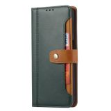 Peňaženkové kožené puzdro DOUBLE FOLD na Xiaomi Redmi Note 10 Pro - Zelená