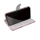 Peňaženkové kožené puzdro DRAWING na Xiaomi Redmi Note 10 5G - Pink Rose Garden