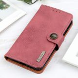 Peňaženkové kožené puzdro KHAZNEH hovädzia koža na Motorola Moto G50 - Ružová