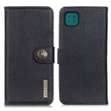 Peňaženkové kožené puzdro KHAZNEH na Samsung Galaxy A22 5G - Čierna