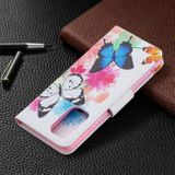 Peňaženkové kožené puzdro DRAWING na Xiaomi Redmi Note 10 Pro - Butterflies