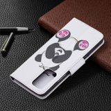 Peňaženkové kožené puzdro DRAWING na Xiaomi Redmi Note 10 Pro - Panda