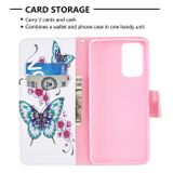 Peňaženkové kožené puzdro DRAWING na Xiaomi Redmi Note 10 Pro - Peach Blossom Butterfly