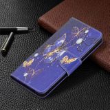 Peňaženkové kožené puzdro DRAWING na Xiaomi Redmi Note 10 Pro - Purple Butterfly
