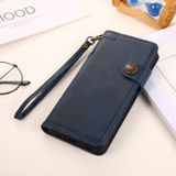 Peňaženkové kožené puzdro KHAZNEH Dual-Spicing na Moto G10/G20/G30 - Modrá