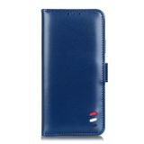 Peňaženkové kožené puzdro MAGNETIC na Samsung Galaxy S21 FE - Modrá