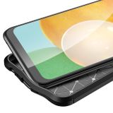 Gumený kryt LITCHI na Samsung Galaxy A22 5G - Čierna