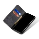 Peňaženkové kožené puzdro Denim Texture na Xiaomi Redmi Note 10/10S - Čierna