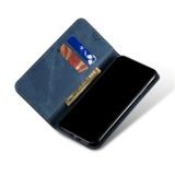Peňaženkové kožené puzdro Denim Texture na Xiaomi Redmi Note 10/10S - Modrá