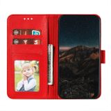 Peňaženkové kožené puzdro LITCHI na Samsung Galaxy A22 4G - Červená