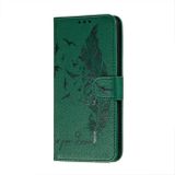 Peňaženkové kožené puzdro LITCHI na Samsung Galaxy A22 4G - Zelená