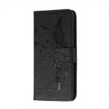 Peňaženkové kožené puzdro LITCHI na Samsung Galaxy A22 4G - Čierna