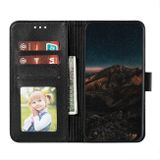 Peňaženkové kožené puzdro LITCHI na Samsung Galaxy A22 4G - Čierna