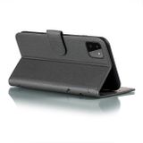 Peňaženkové kožené puzdro LITCHI na Samsung Galaxy A22 5G - Šedá
