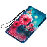 Peňaženkové kožené puzdro PAINTING na Xiaomi Redmi Note 10 Pro - Chrysanthemum