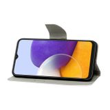 Peňaženkové kožené puzdro DRAWING na Samsung Galaxy A22 4G - Black Marble