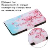 Peňaženkové kožené puzdro DRAWING na Samsung Galaxy A22 4G - Cherry Blossoms