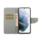 Peňaženkové kožené puzdro DRAWING na Samsung Galaxy S21 FE - Rose Wolf