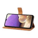 Peňaženkové kožené puzdro ETHNIC na Samsung Galaxy A22 4G - Hnedá