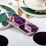 Gumený kryt Hot Stamping Geometric Marble IMD Craftf na iPhone 11 pro -fialová