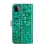 Peňaženkové Glitter puzdro CROCODILE na Samsung Galaxy A22 5G - Zelená