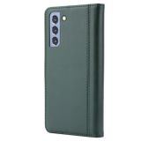 Peňaženkové kožené puzdro CALF na Samsung Galaxy S21 FE - Zelená