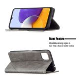 Peňaženkové kožené puzdro RHOMBUS na Samsung Galaxy A22 5G - Šedá