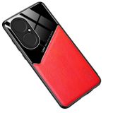 Gumený kryt GLASS na Huawei P50 - Červená