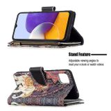 Peňaženkové kožené puzdro DRAWING na Samsung Galaxy A22 5G - Flower Elephants