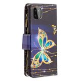 Peňaženkové kožené puzdro DRAWING na Samsung Galaxy A22 5G - Big Butterfly