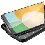 Gumený kryt LITCHI na Samsung Galaxy A22 4G - Čierna