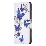 Peňaženkové kožené puzdro DRAWING na Samsung Galaxy A22 5G - Butterflies