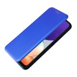 Peňaženkové Carbon puzdro na Samsung Galaxy A22 4G - Modrá