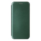 Peňaženkové Carbon puzdro na Samsung Galaxy A22 4G - Zelená