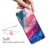 Gumený kryt MARBLE na Samsung Galaxy A22 5G - Abstract červená