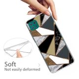 Gumený kryt MARBLE na Samsung Galaxy A22 5G - Rhombus zlatá