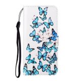 Peňaženkové kožené puzdro DRAWING na Huawei P50 - Little Blue Butterflies
