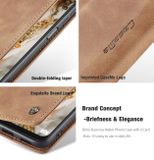 Peňaženkové kožené puzdro CaseMe na Samsung Galaxy A22 5G - Hnedá
