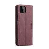 Peňaženkové kožené puzdro CaseMe na Samsung Galaxy A22 5G - Wine Red